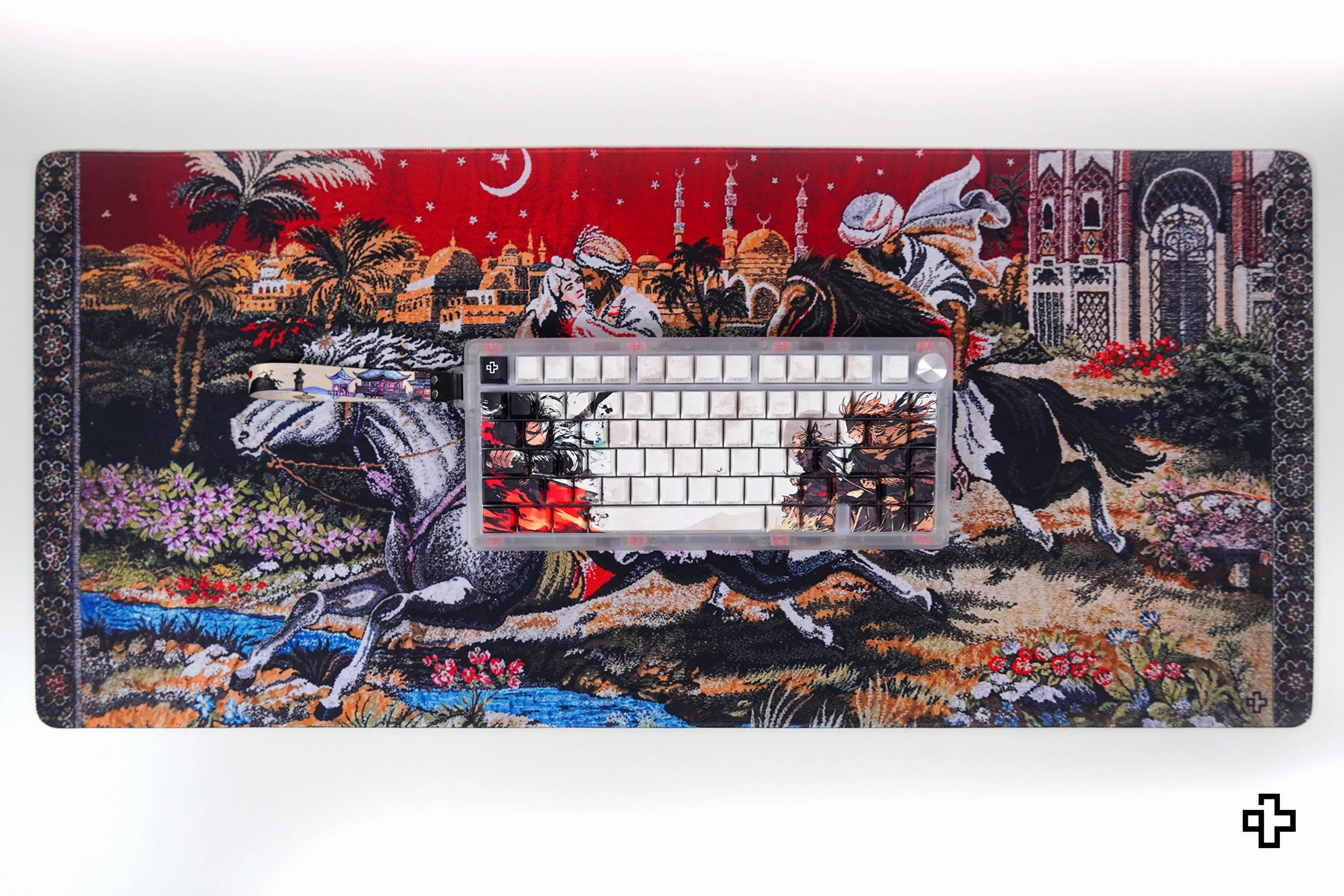 Deskmat Egérpad QwertyKey Rapirea din Serai 4mm varrott szélek