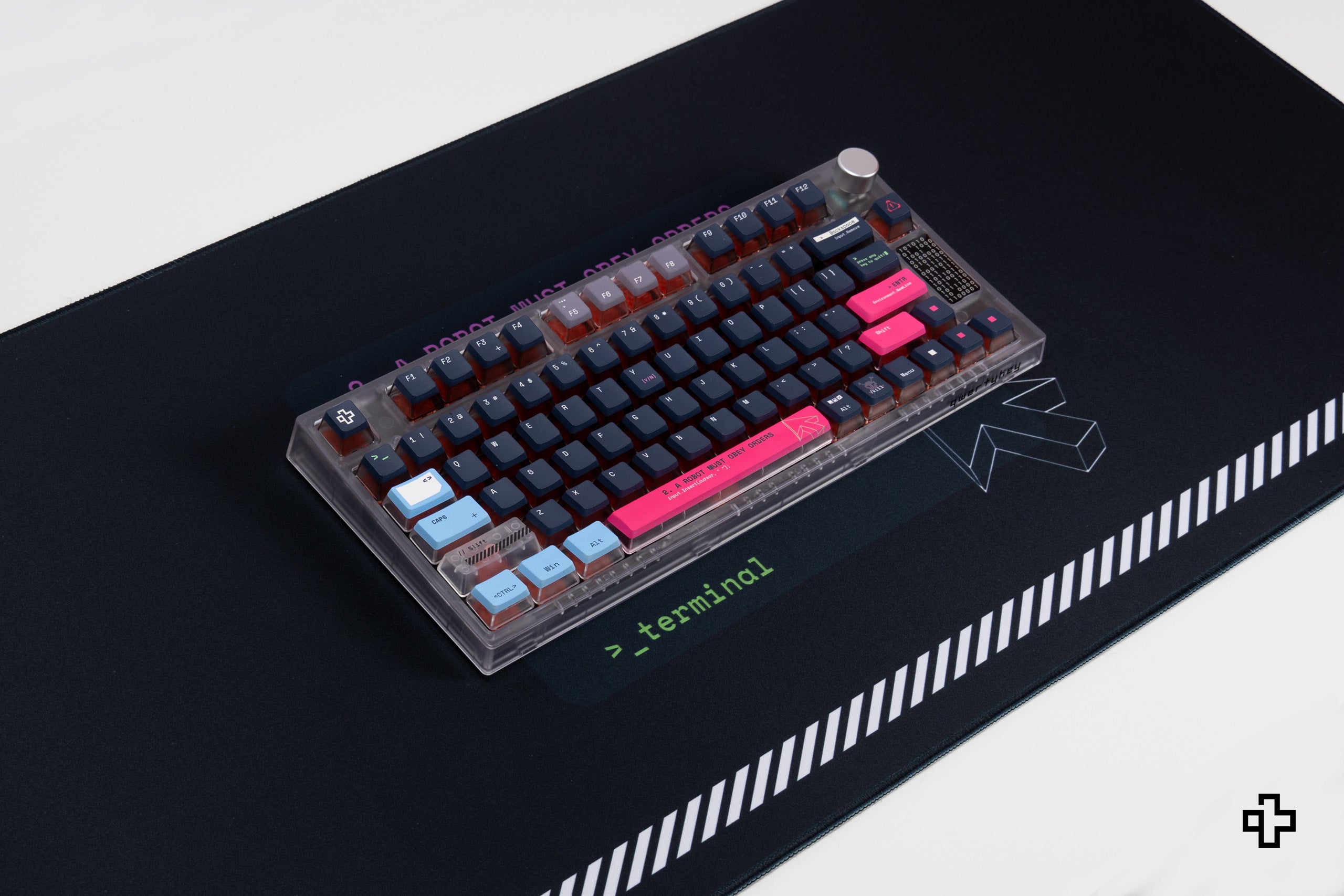Deskmat Egérpad QwertyKey Terminál 4mm varrott szélek