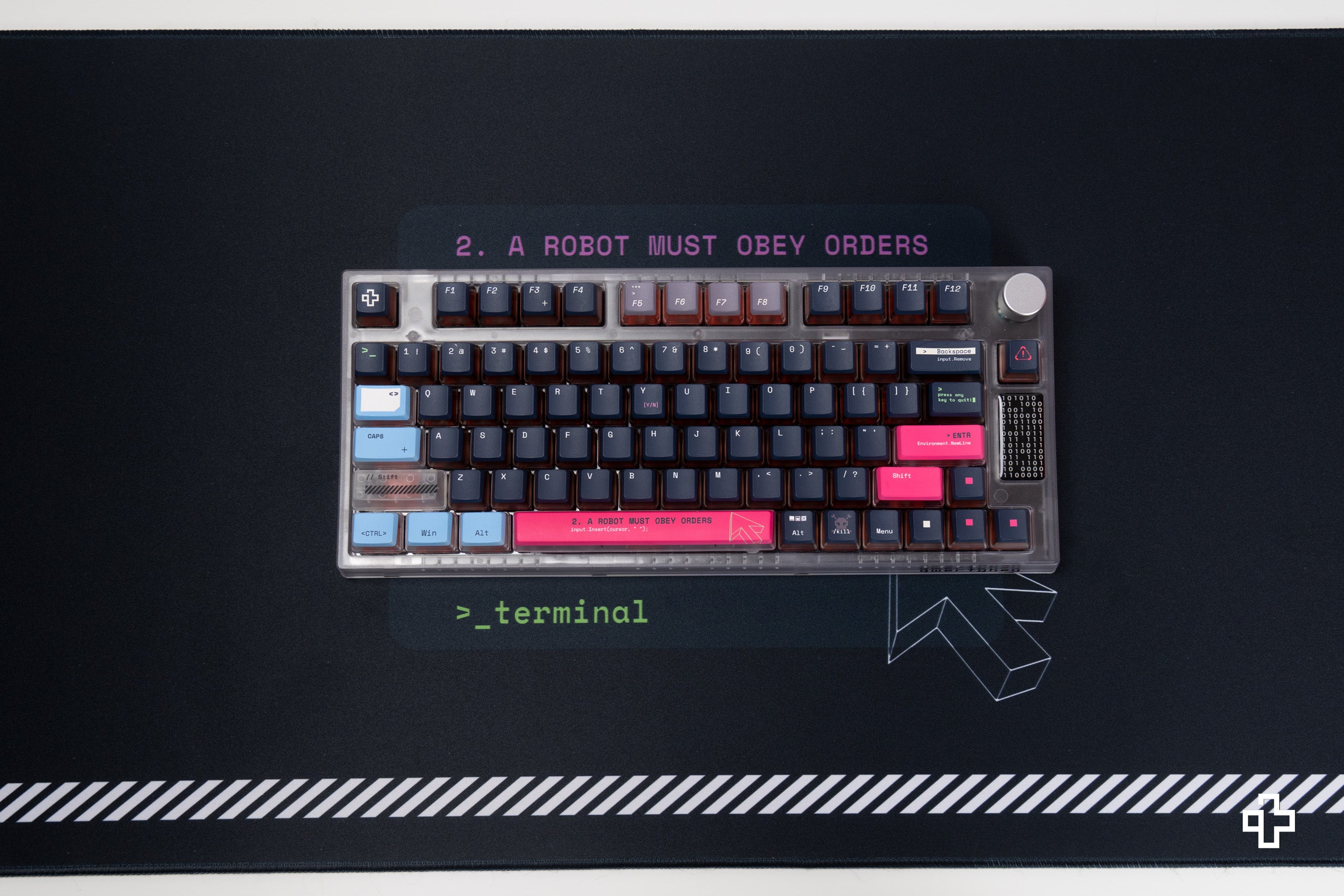 Deskmat Egérpad QwertyKey Terminál 4mm varrott szélek