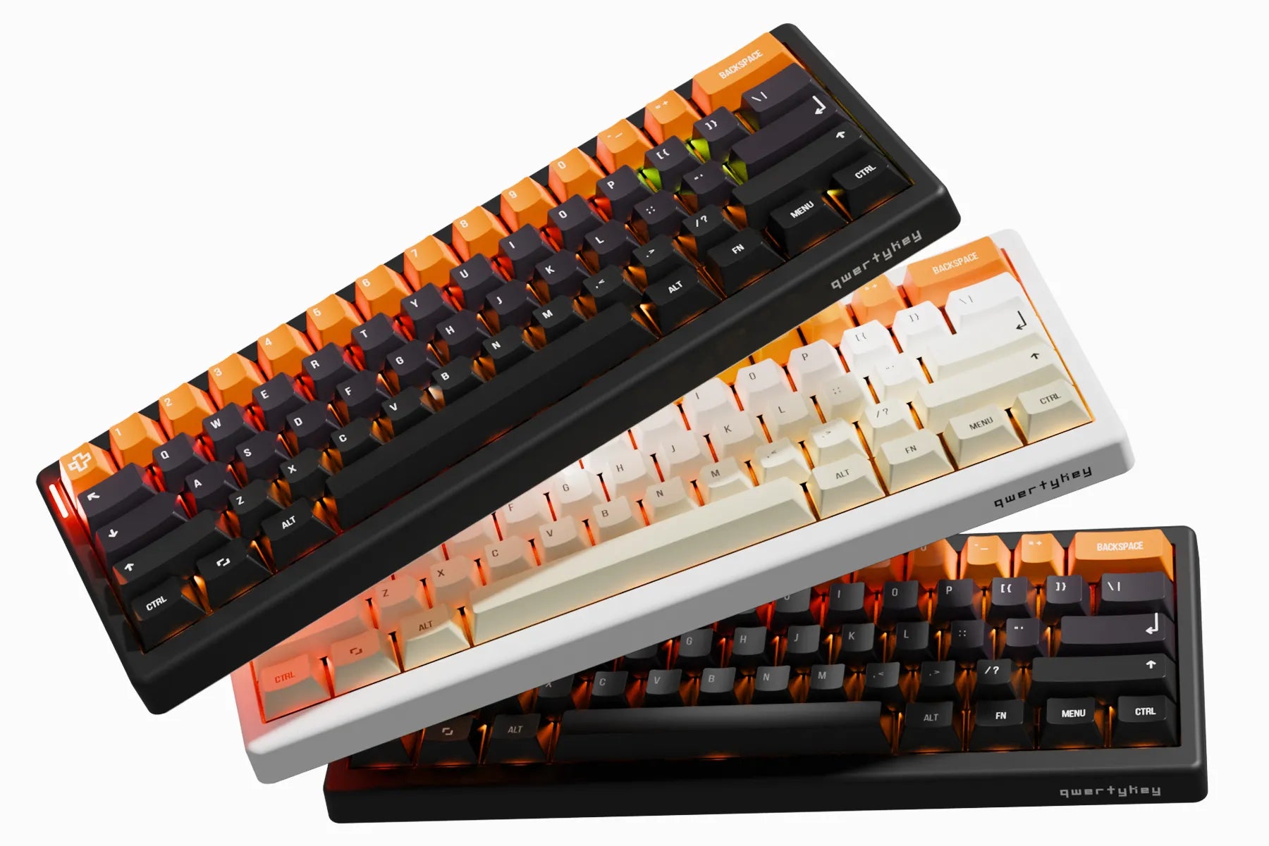 QwertyKey61 PRO Neagra Hotswap RGB VIA Gasket Mounted Mechanikus Gaming Billentyűzet