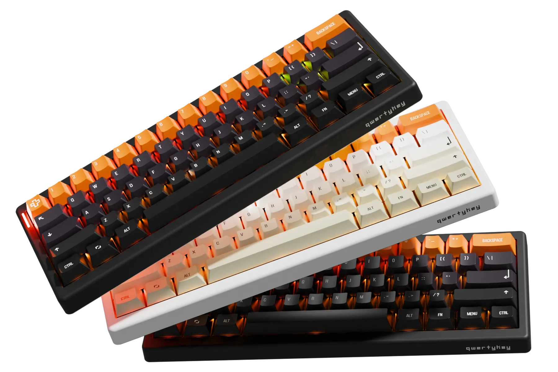 QwertyKey61 PRO Alba Hotswap RGB VIA Gasket Mounted Mechanikus Játékbillentyűzet