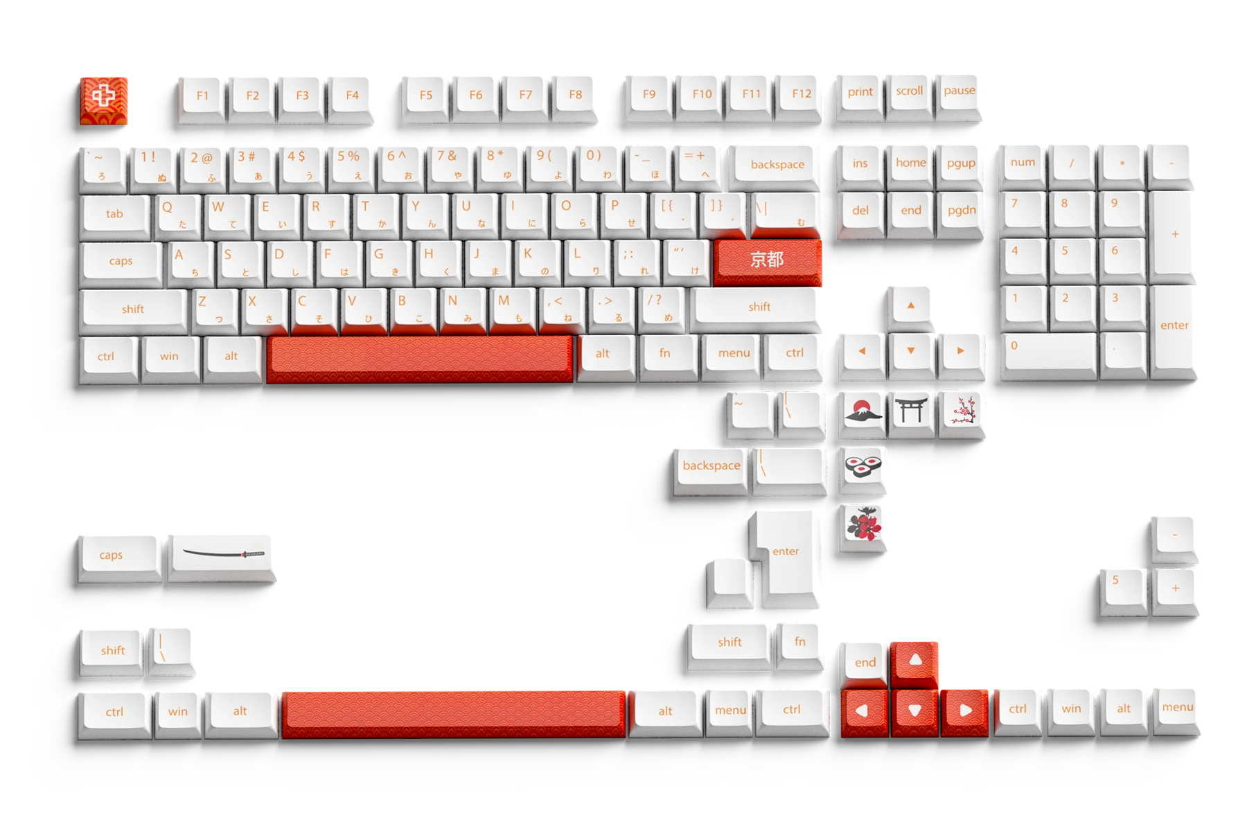 Állítsa be az Íz QwertyKey Kyoto Profil XDA Anyag PBT