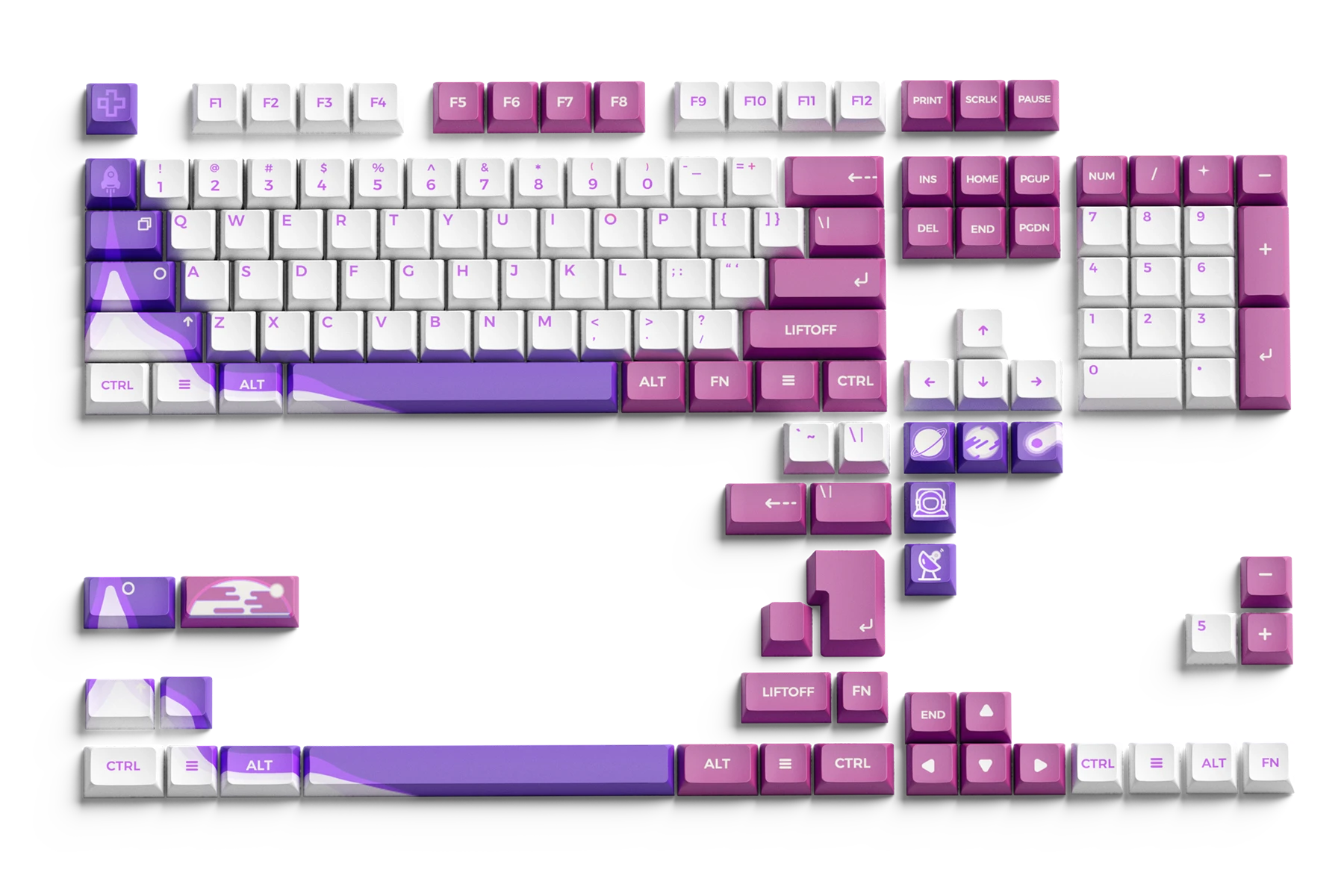 Állítsa be az íz QwertyKey LiftOff Profil XDA Anyag PBT