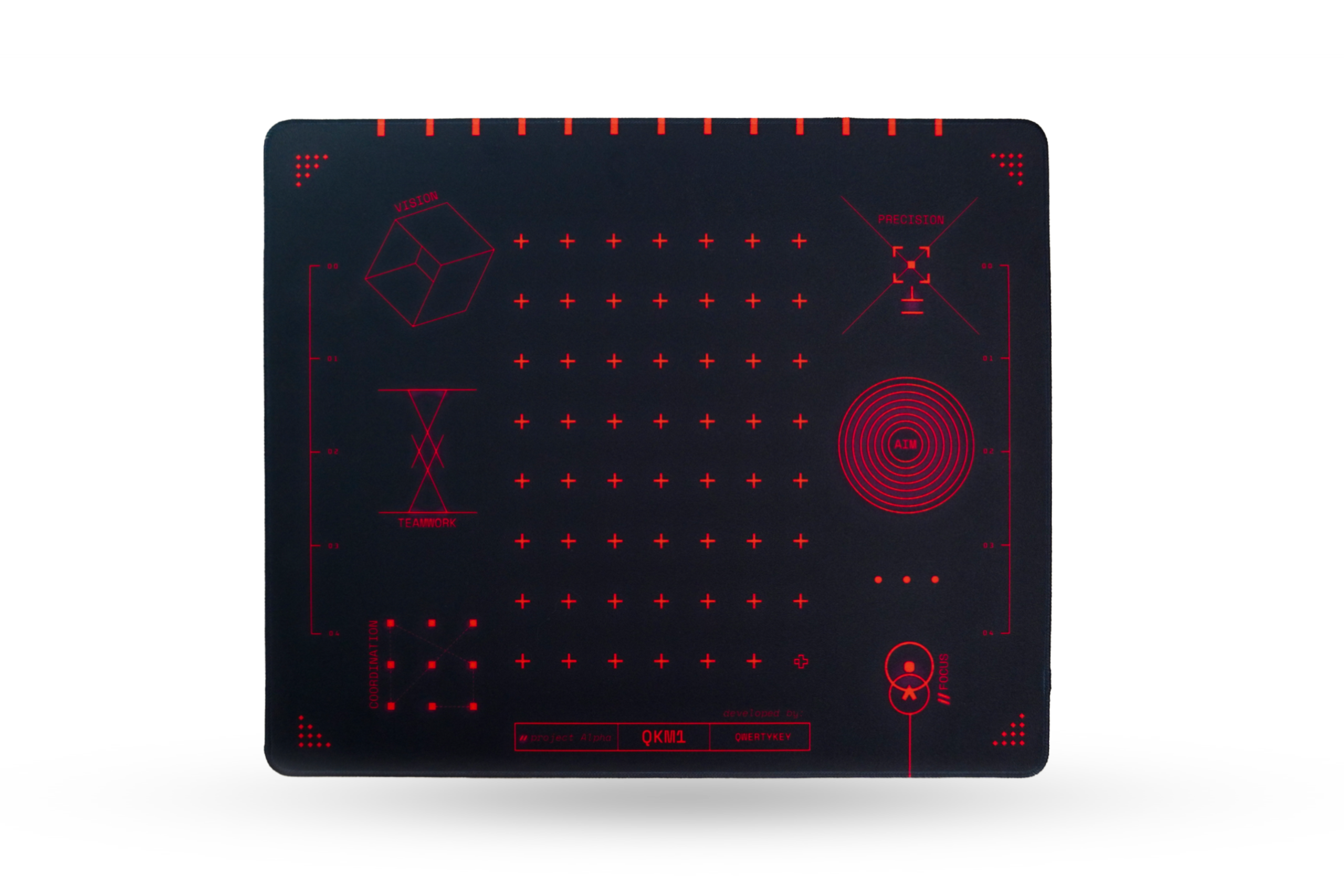 Mousepad QwertyKey QKM1 4mm varrott szélek gaming