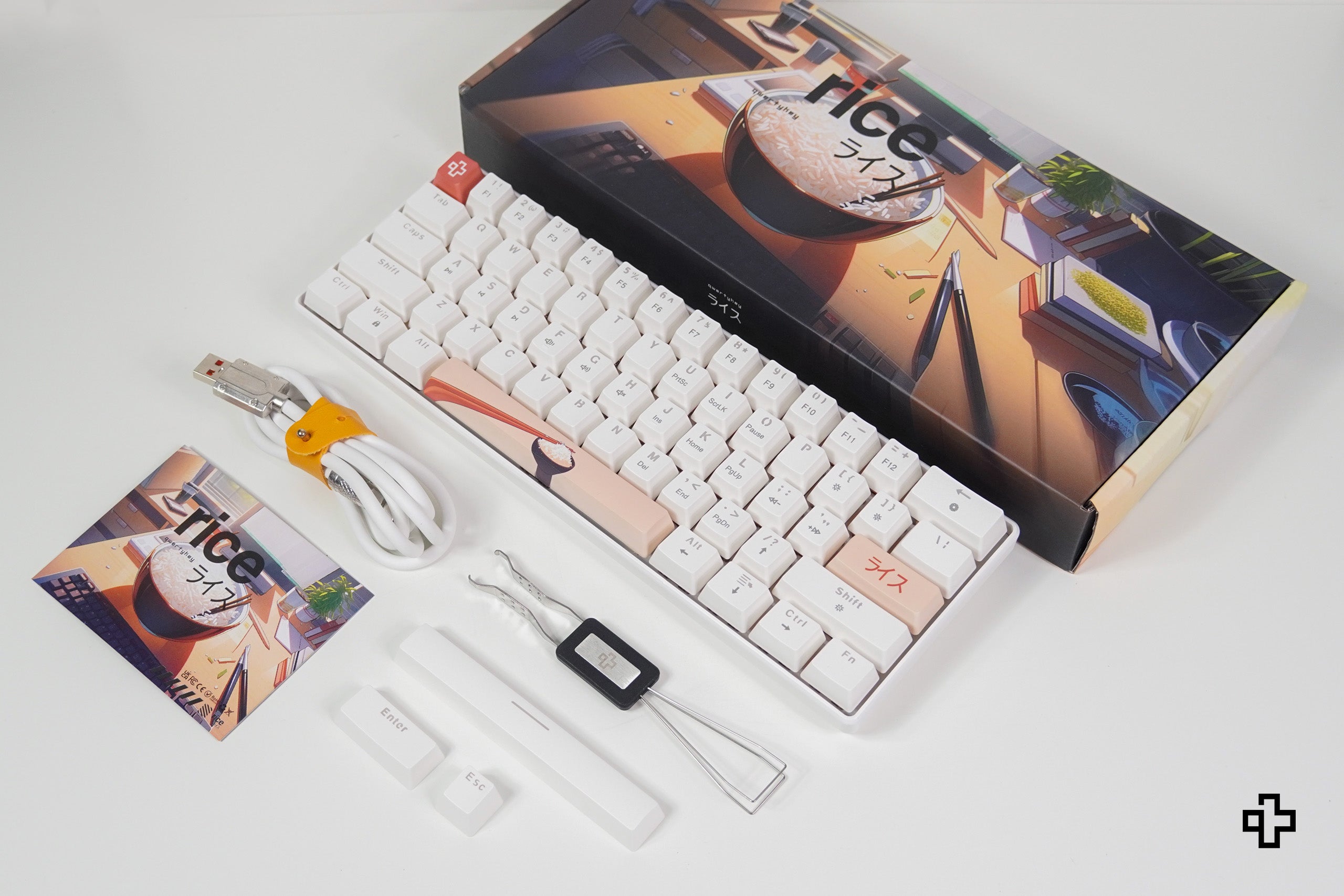 QwertyKey Rice V3 Alba Hotswap RGB Szoftveres Mechanikus Játékbillentyűzet