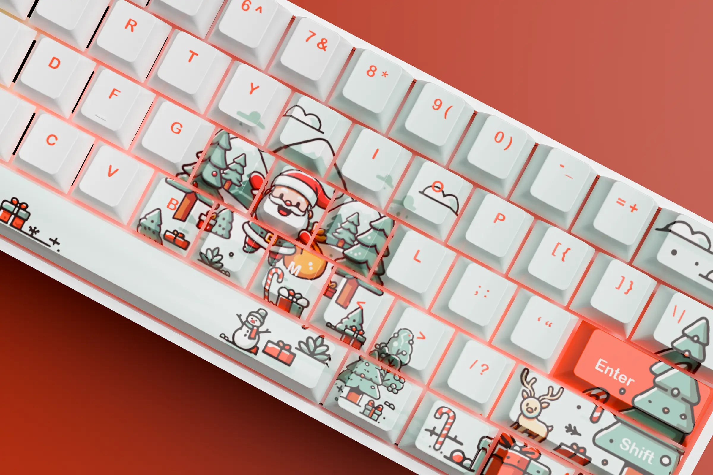 QwertyKey Mikulás Hotswap Mechanikus Billentyűzet Karácsony Gaming