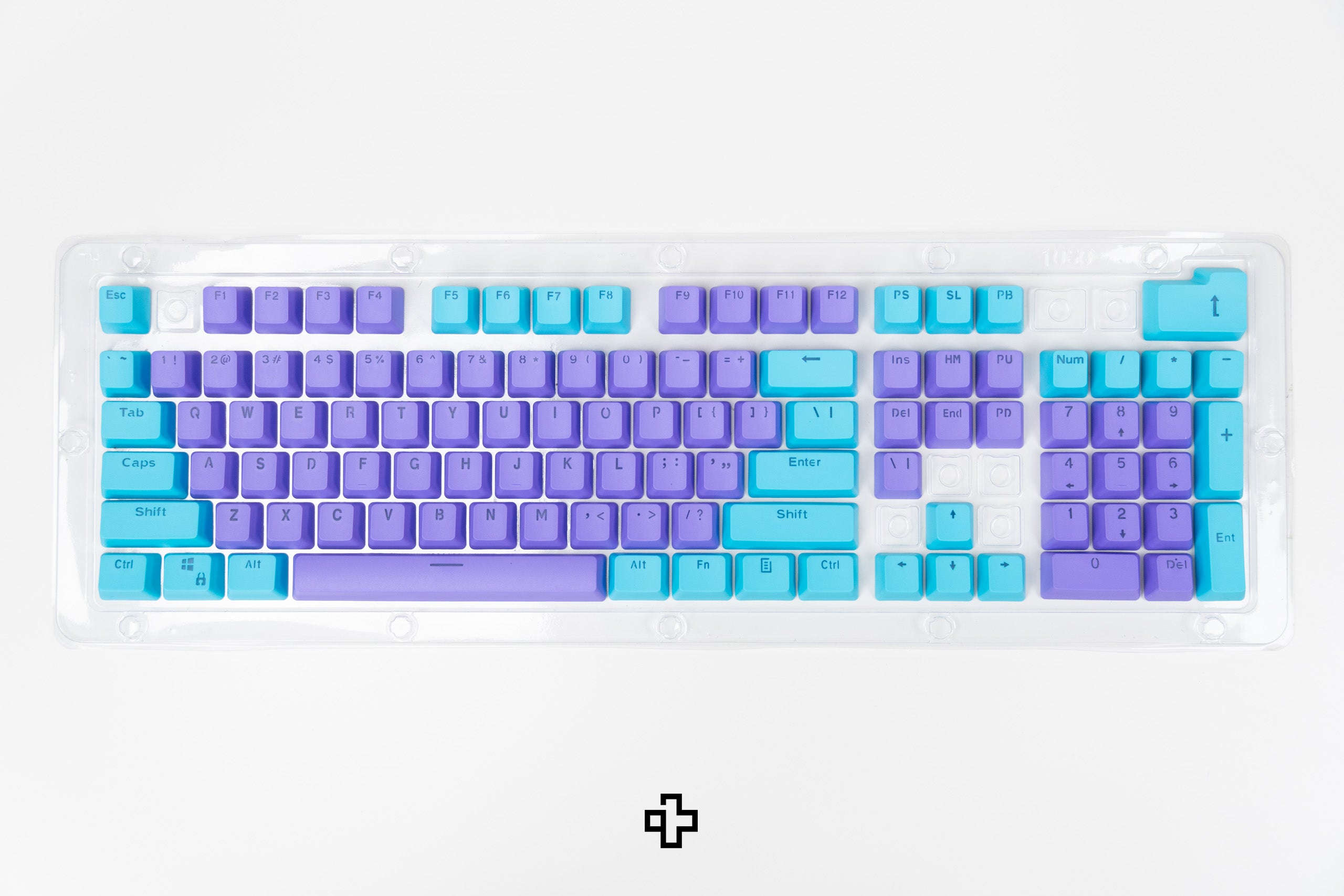 Set Íz QWERTY Liliac-Ocean Áttetsző Profil OEM Anyag PBT – dupla lövés