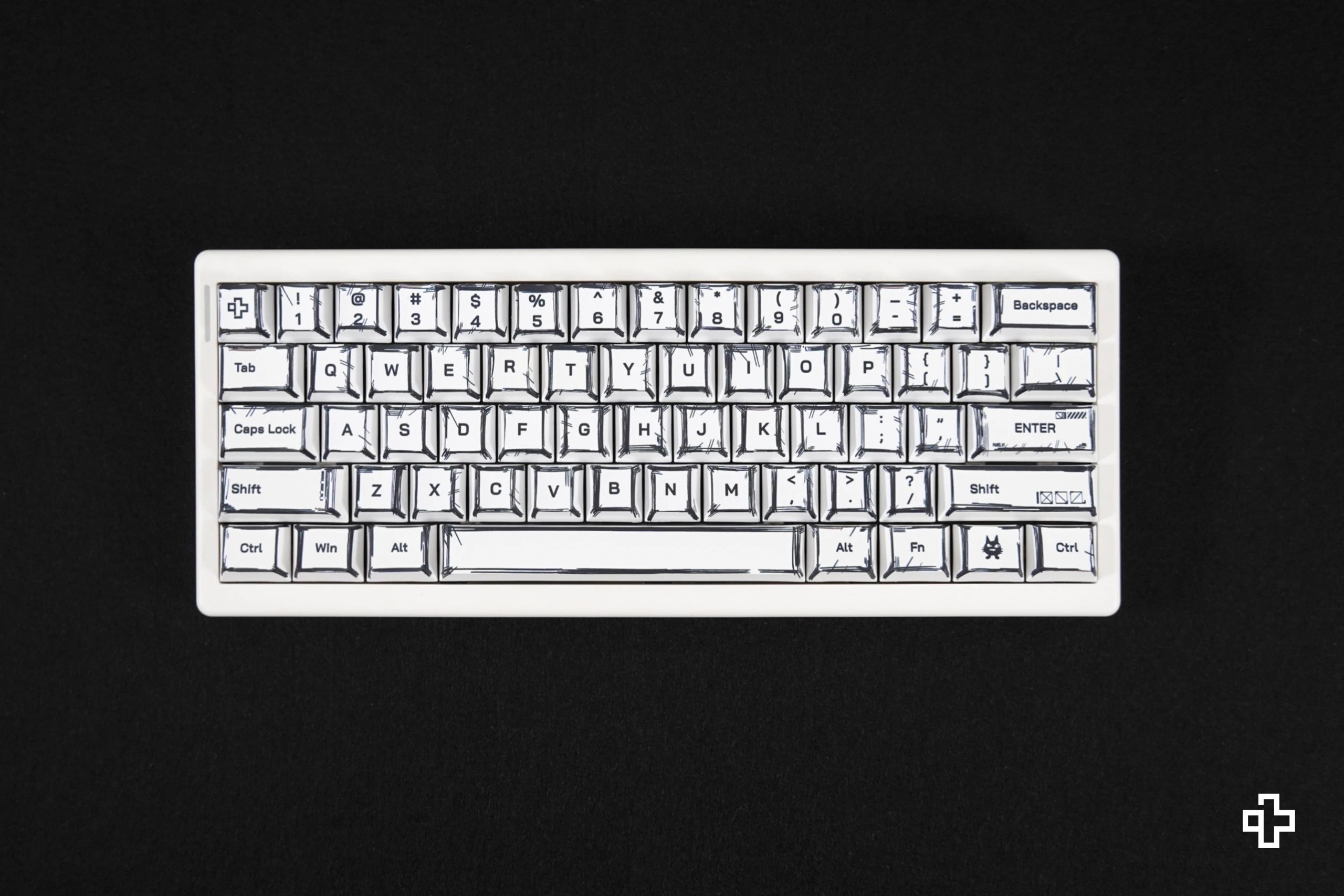 Állítsa be az íz QwertyKey Manga Profil Cherry Anyag PBT