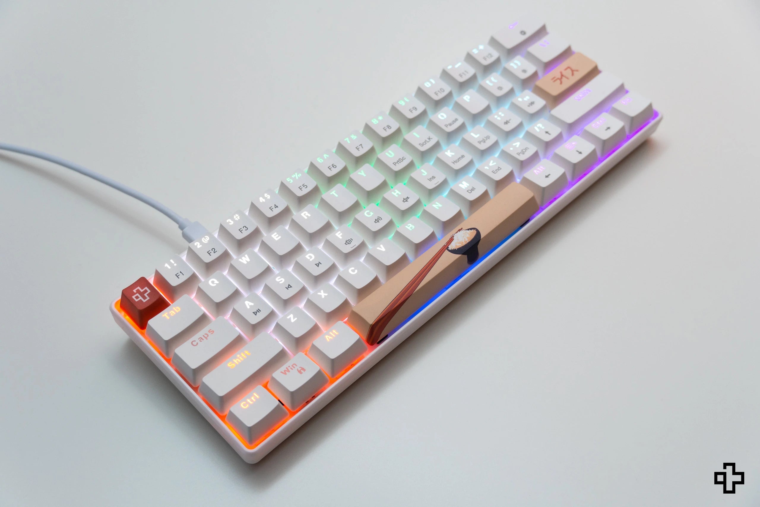 QwertyKey Rice V3 Alba Hotswap RGB Szoftveres Mechanikus Játékbillentyűzet