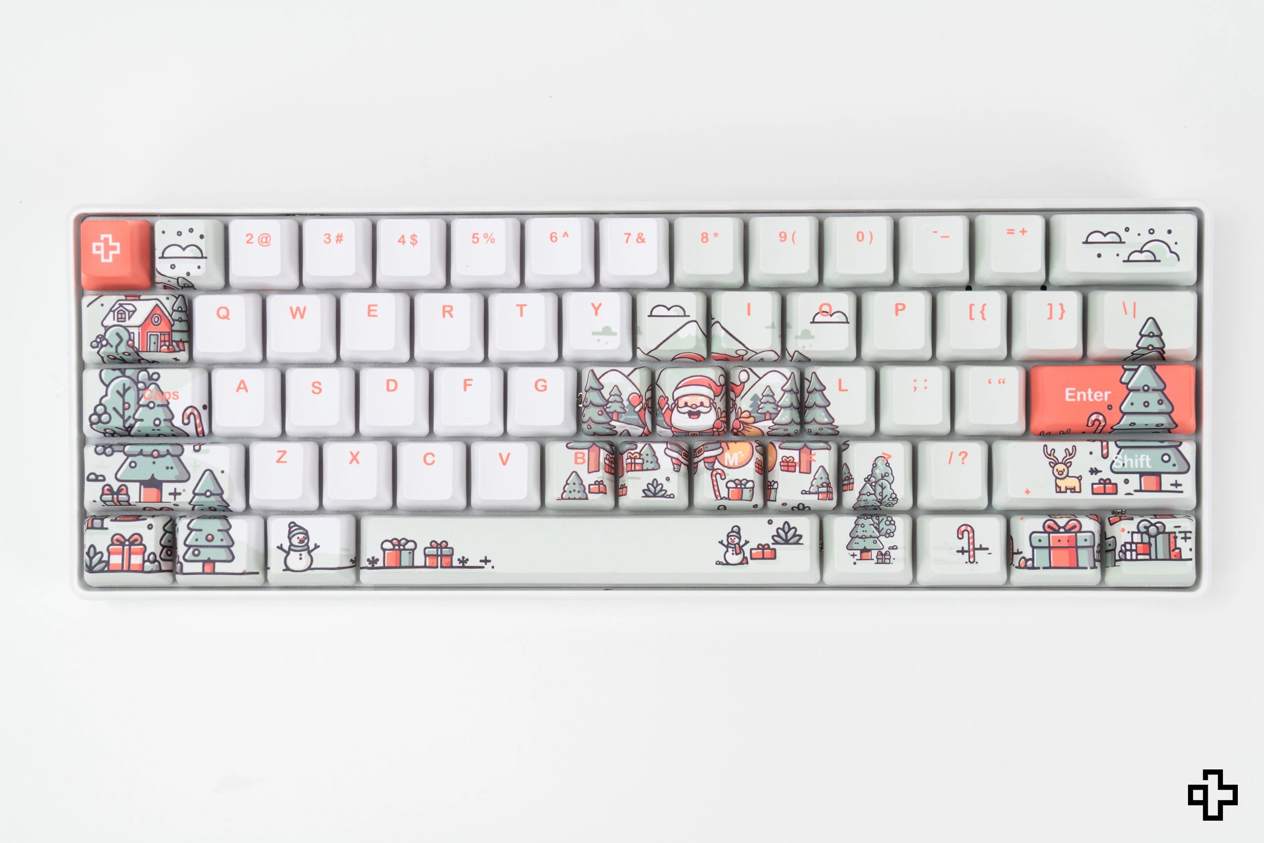 QwertyKey Mikulás Hotswap Mechanikus Billentyűzet Karácsony Gaming