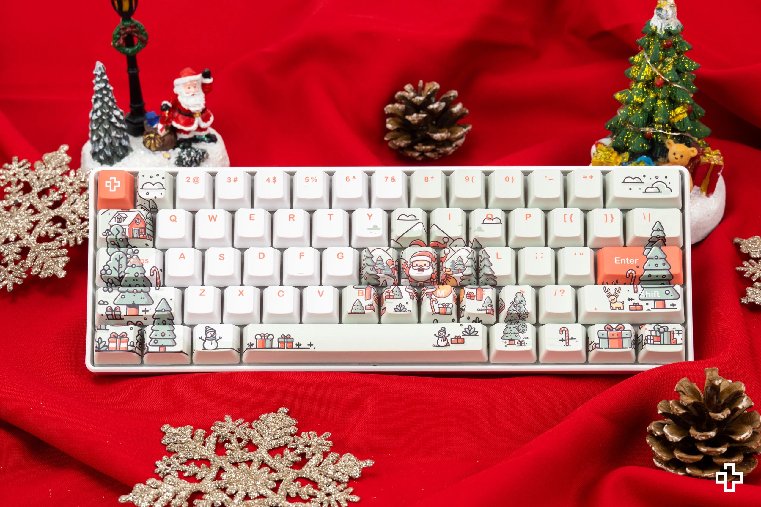 QwertyKey Mikulás Hotswap Mechanikus Billentyűzet Karácsony Gaming