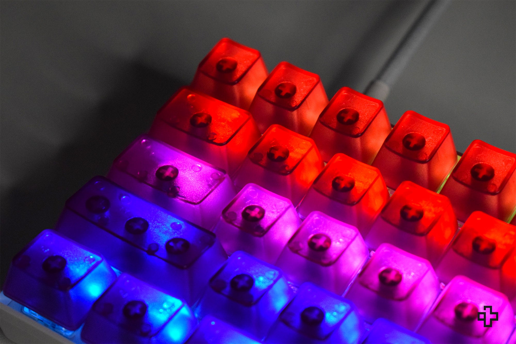Set Taste QwertyKey Purple Transparent Blank Profil OEM Material ABS - QwertyKey