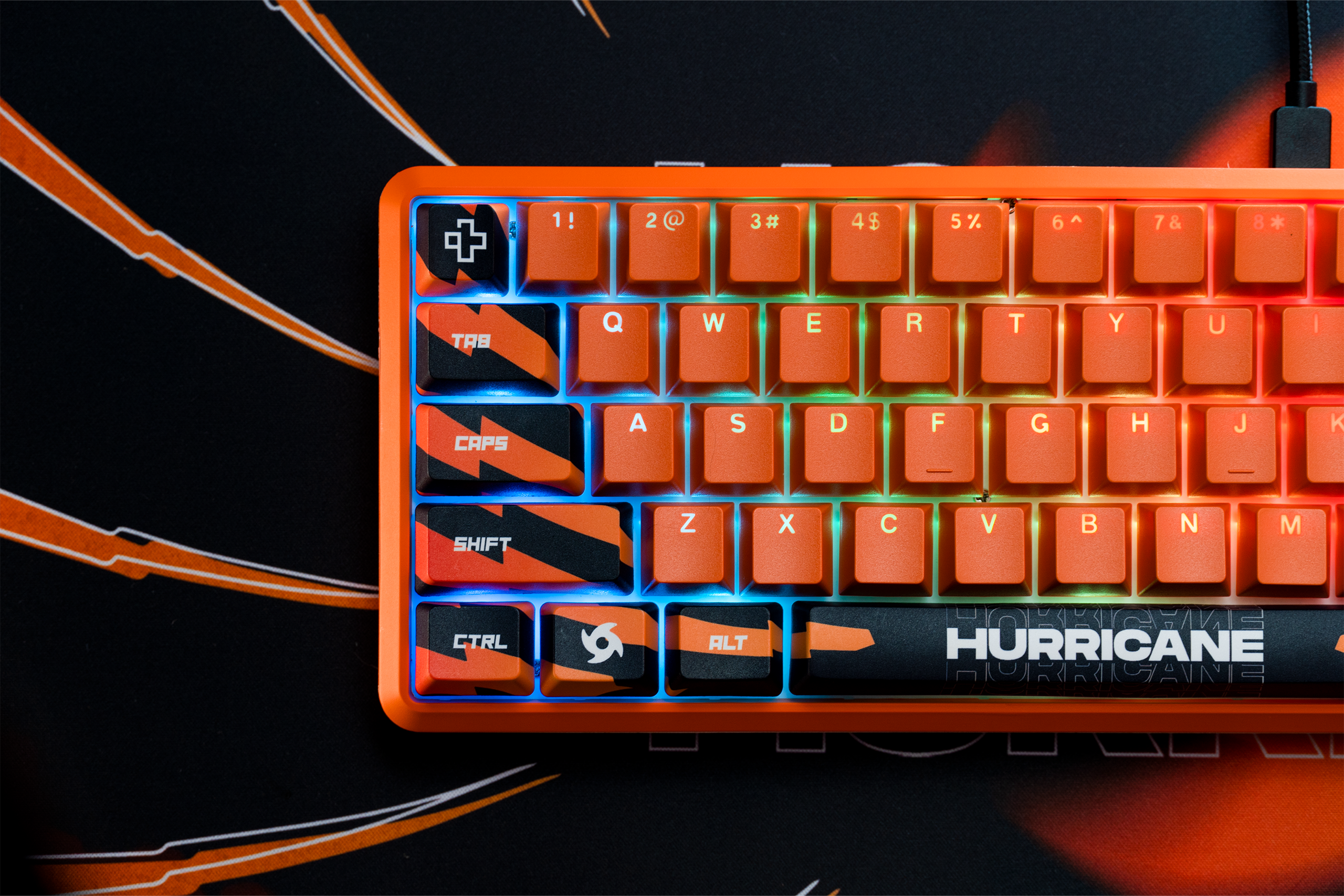 Deskmat Egérpad QwertyKey Hurricane 4mm varrott szélek